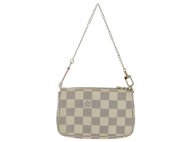 LOUIS VUITTON Mini Pochette Accessoires Damier Azur 2018 LV Auth 166952SAM - vista 2