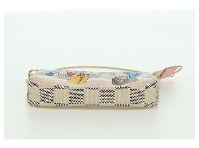 LOUIS VUITTON Mini Pochette Accessoires Damier Azur 2018 LV Auth 166952SAM - vista 5