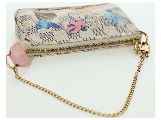 LOUIS VUITTON Mini Pochette Accessoires Damier Azur 2018 LV Auth 166952SAM - vista 6