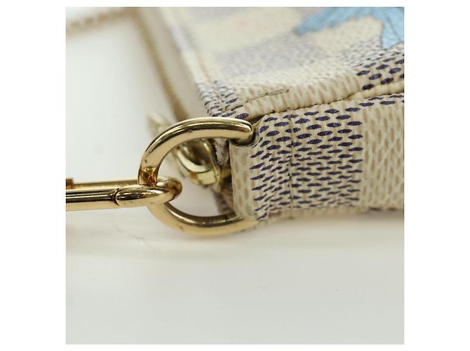 LOUIS VUITTON Mini Pochette Accessoires Damier Azur 2018 LV Auth 166952SAM - vista 9