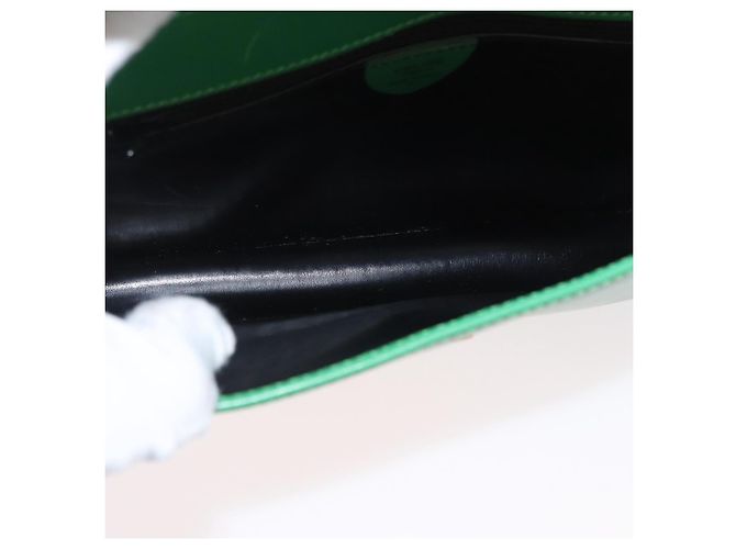 Céline Borsa a Spalla Circle in Pelle Verde Oro Auth LNZ294V D'oro - vista 11