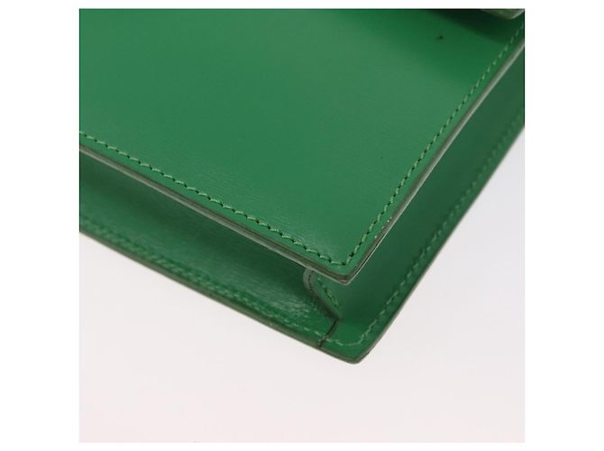 Céline Borsa a Spalla Circle in Pelle Verde Oro Auth LNZ294V D'oro - vista 14