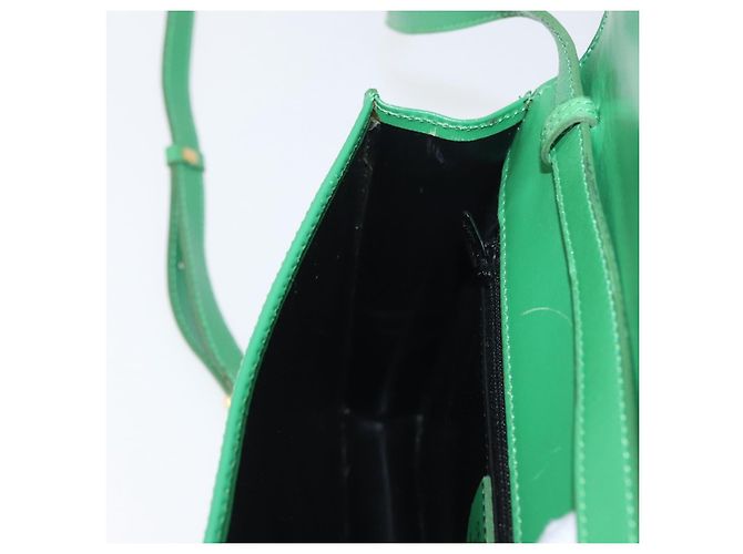 Céline Borsa a Spalla Circle in Pelle Verde Oro Auth LNZ294V D'oro - vista 19
