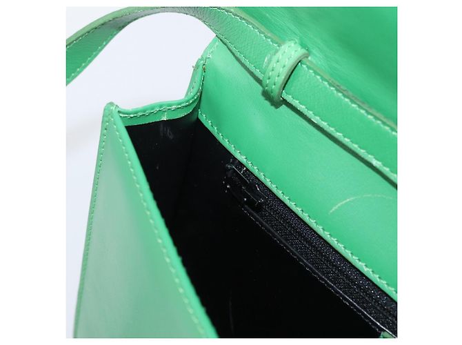 Céline Borsa a Spalla Circle in Pelle Verde Oro Auth LNZ294V D'oro - vista 20