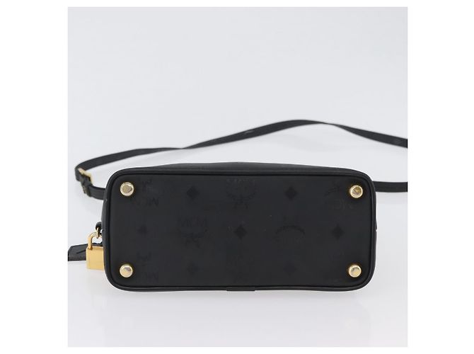 Borsa MCM Logogram Vicetos PVC 2 in 1 Nero Oro Auth gh1799 D'oro - vista 12