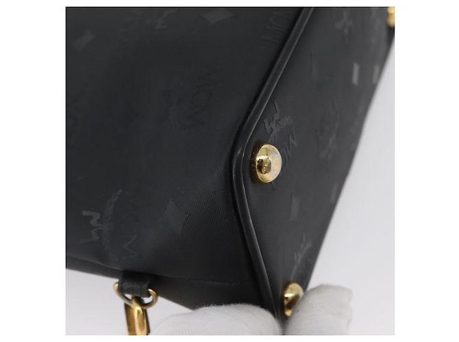 Borsa MCM Logogram Vicetos PVC 2 in 1 Nero Oro Auth gh1799 D'oro - vista 13