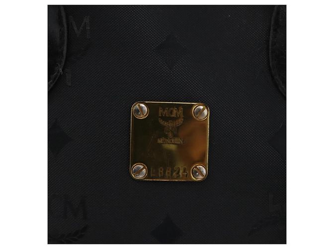 Borsa MCM Logogram Vicetos PVC 2 in 1 Nero Oro Auth gh1799 D'oro - vista 18