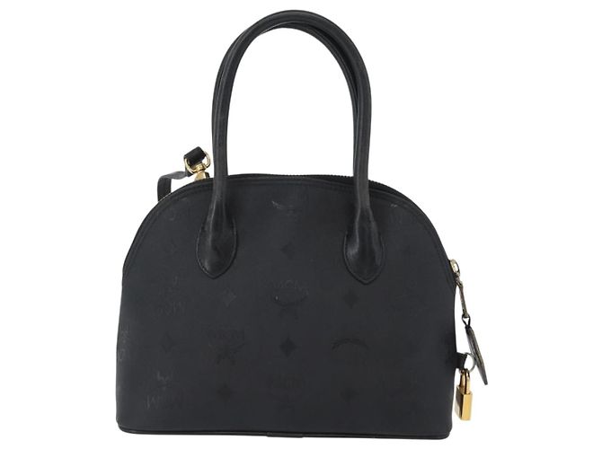 Borsa MCM Logogram Vicetos PVC 2 in 1 Nero Oro Auth gh1799 D'oro - vista 3