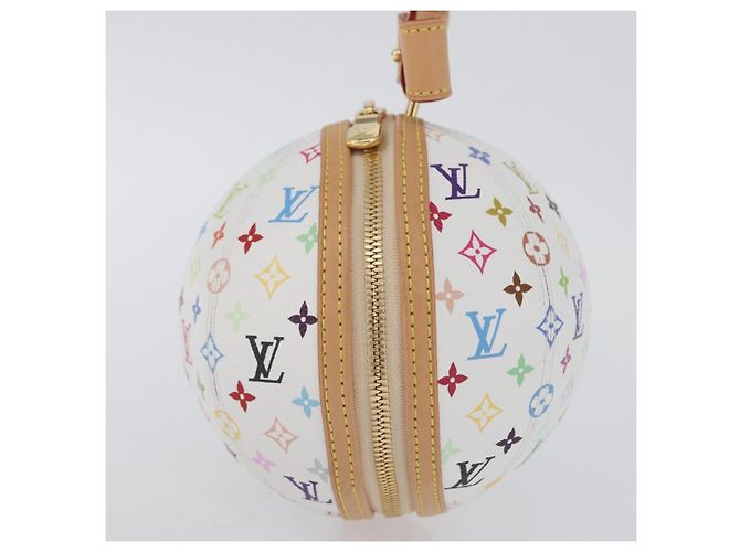 LOUIS VUITTON Monogramm Multicolor LV x TM Rolltasche Weiß M13710 Auth 172562SM - Ansicht 3