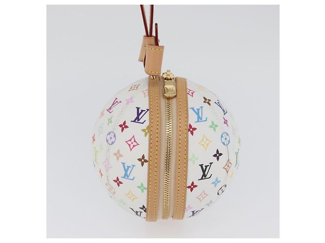 LOUIS VUITTON Monogramm Multicolor LV x TM Rolltasche Weiß M13710 Auth 172562SM - Ansicht 4
