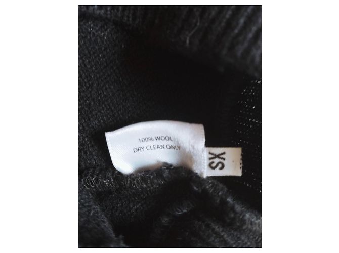 Autre Marque Maglione J.W. ANDERSON – 100% Lana – Dettagli Smocks e Zip Giallo – Taglia XS Nero Blu navy - vista 5