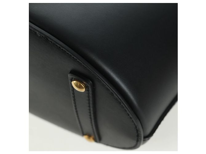 Borsa a secchiello in pelle nera e oro BURBERRY Auth am10807V Nero D'oro - vista 15