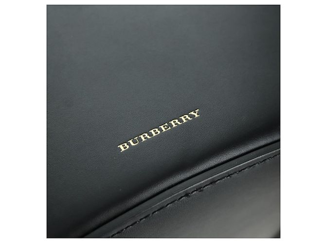 Borsa a secchiello in pelle nera e oro BURBERRY Auth am10807V Nero D'oro - vista 18