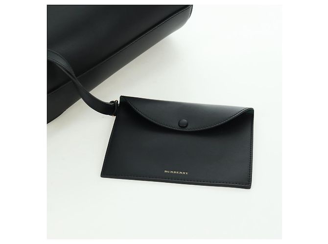 Borsa a secchiello in pelle nera e oro BURBERRY Auth am10807V Nero D'oro - vista 21