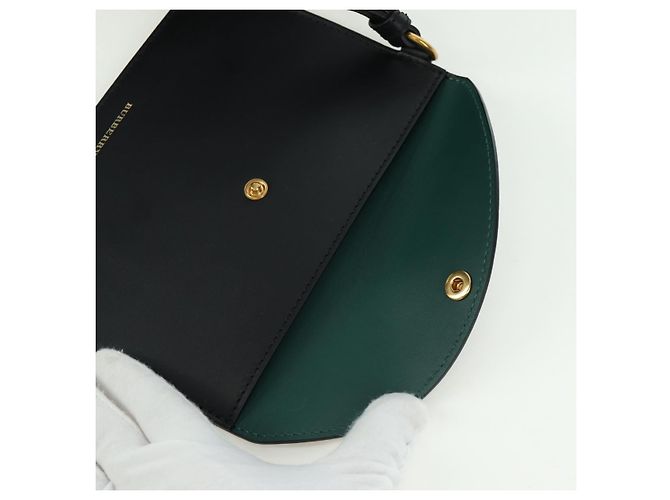 Borsa a secchiello in pelle nera e oro BURBERRY Auth am10807V Nero D'oro - vista 23