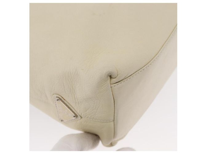 Borsa a spalla PRADA in pelle plastica avorio trasparente Auth 173573 Crudo - vista 10