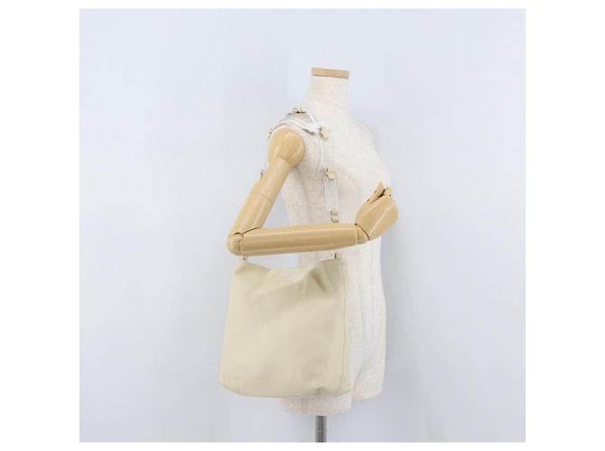 Borsa a spalla PRADA in pelle plastica avorio trasparente Auth 173573 Crudo - vista 23