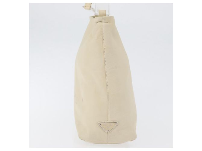 Borsa a spalla PRADA in pelle plastica avorio trasparente Auth 173573 Crudo - vista 4