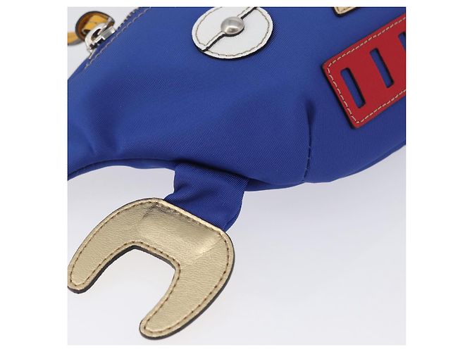GUCCI Marsupio per bambini in nylon blu argento 550771 Auth 166242M - vista 10