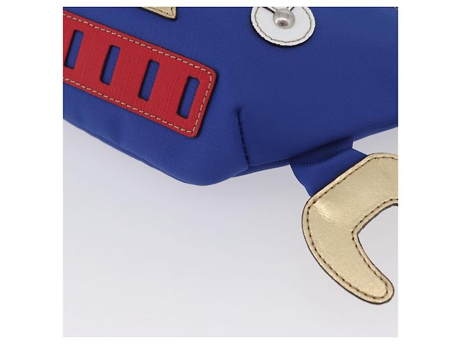 GUCCI Marsupio per bambini in nylon blu argento 550771 Auth 166242M - vista 11