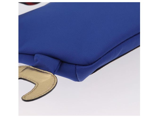 GUCCI Marsupio per bambini in nylon blu argento 550771 Auth 166242M - vista 12