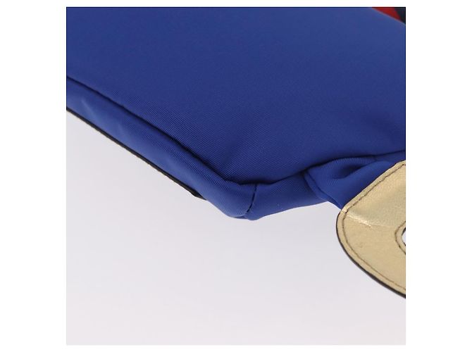 GUCCI Marsupio per bambini in nylon blu argento 550771 Auth 166242M - vista 13