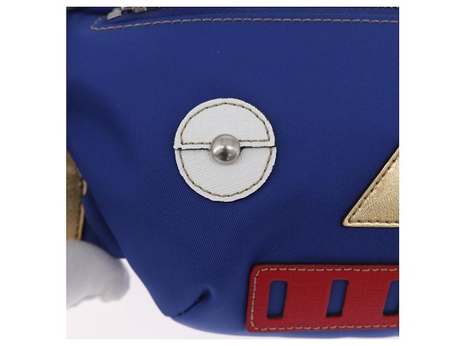 GUCCI Marsupio per bambini in nylon blu argento 550771 Auth 166242M - vista 15