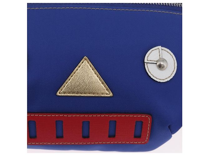GUCCI Marsupio per bambini in nylon blu argento 550771 Auth 166242M - vista 16