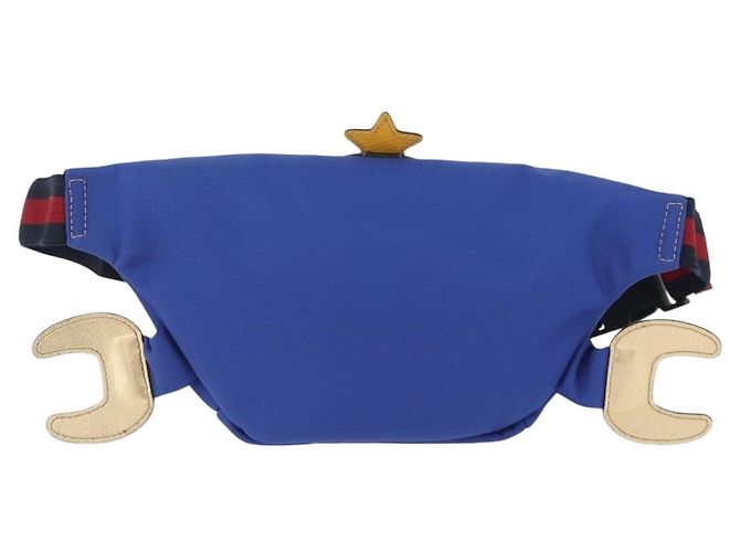 GUCCI Marsupio per bambini in nylon blu argento 550771 Auth 166242M - vista 3