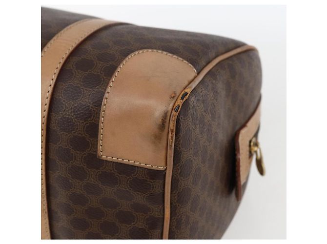 Céline Borsa Boston in tela Macadam CELINE in pelle PVC marrone e oro Auth mr2011 D'oro - vista 15