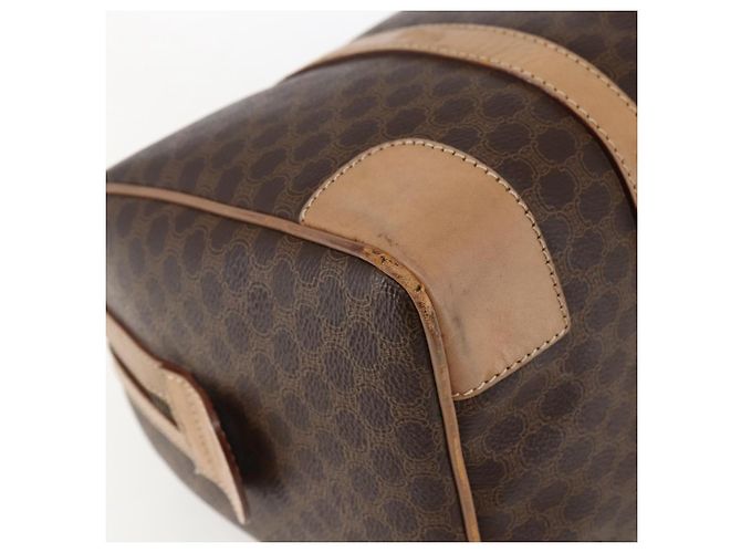 Céline Borsa Boston in tela Macadam CELINE in pelle PVC marrone e oro Auth mr2011 D'oro - vista 16