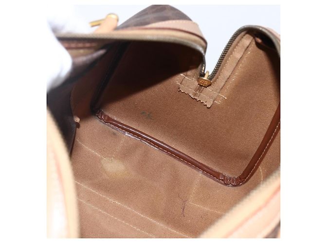 Céline Borsa Boston in tela Macadam CELINE in pelle PVC marrone e oro Auth mr2011 D'oro - vista 19