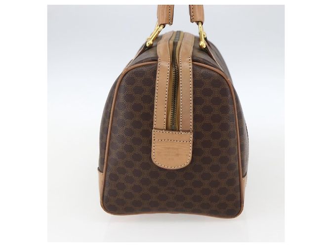 Céline Borsa Boston in tela Macadam CELINE in pelle PVC marrone e oro Auth mr2011 D'oro - vista 4