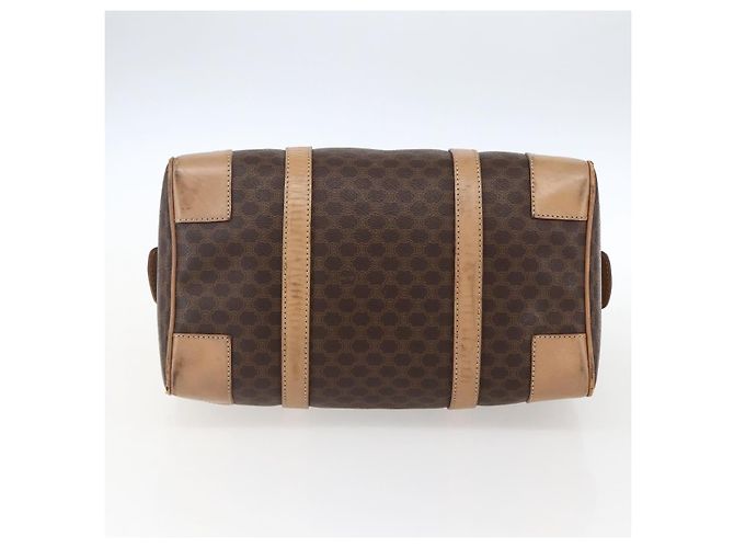 Céline Borsa Boston in tela Macadam CELINE in pelle PVC marrone e oro Auth mr2011 D'oro - vista 5