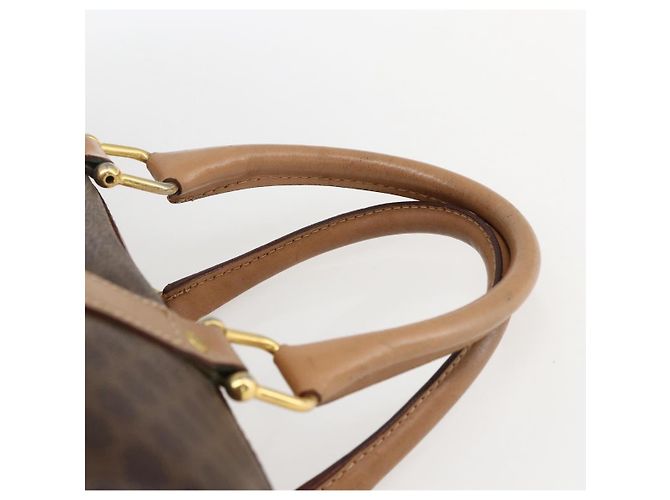 Céline Borsa Boston in tela Macadam CELINE in pelle PVC marrone e oro Auth mr2011 D'oro - vista 8