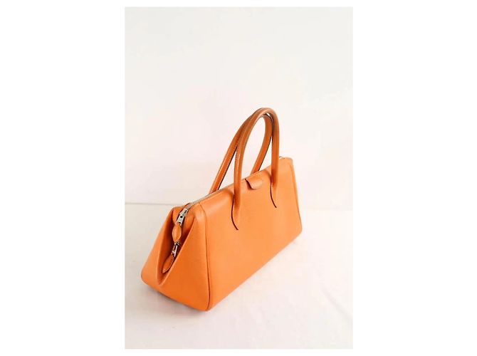 Hermès Borsa a mano Paris Bombay in pelle arancione - vista 3