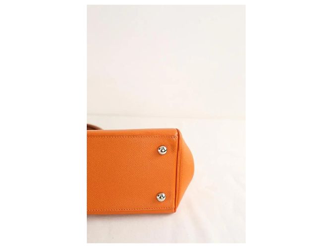 Hermès Borsa a mano Paris Bombay in pelle arancione - vista 7