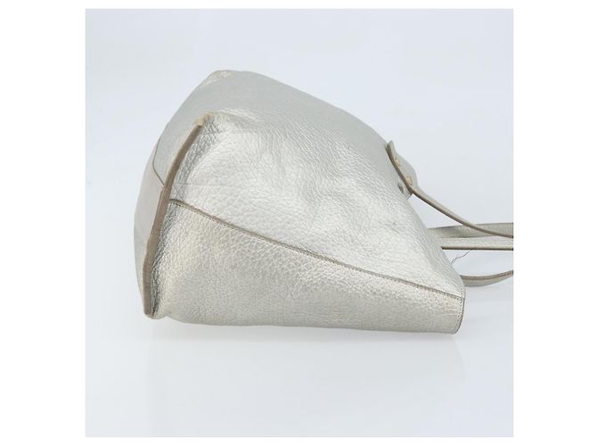 Chloé Dilan Tote in Pelle Media Argento - vista 3