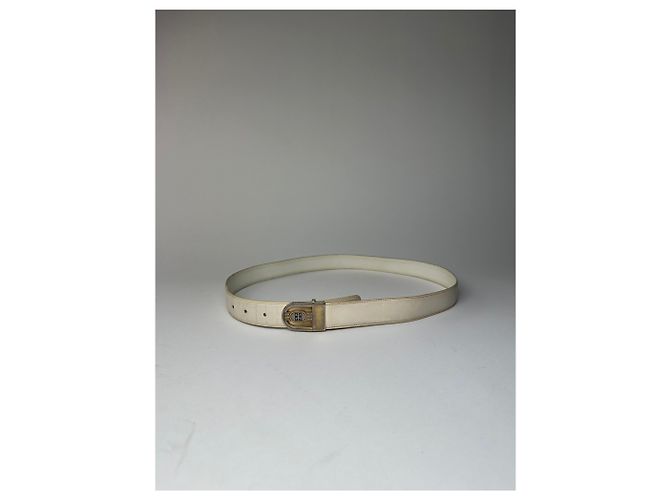 Vintage Givenchy Leather Belt White - view 6