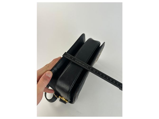 Céline Vintage Celine Paris Canvas-Leder Multiway Tasche Grau Marine Schwarz - Ansicht 11