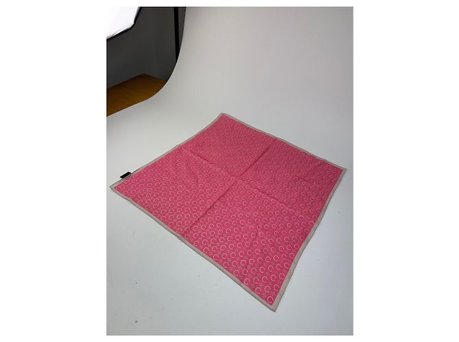 Autre Marque Écharpe Vintage Celine C Monogram Rose - vue 2