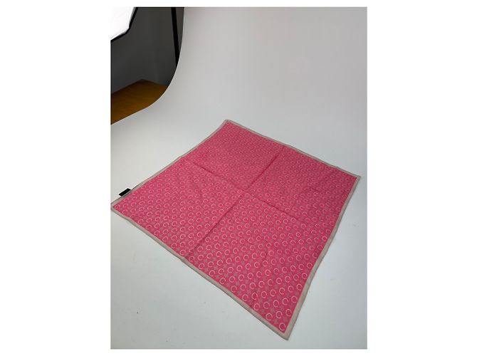 Autre Marque Écharpe Vintage Celine C Monogram Rose - vue 6