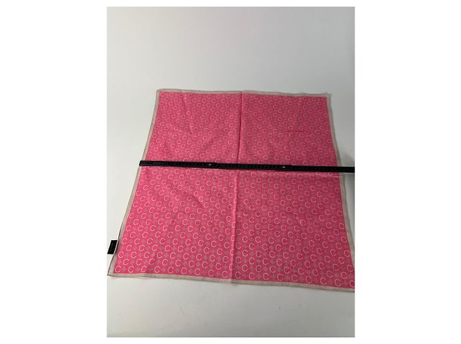 Autre Marque Écharpe Vintage Celine C Monogram Rose - vue 7