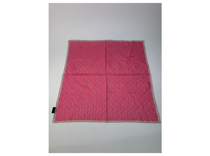 Autre Marque Écharpe Vintage Celine C Monogram Rose - vue 9