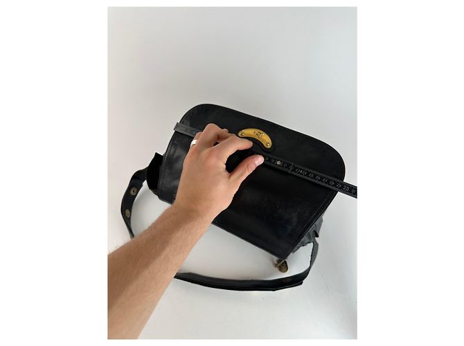 Triomphe Céline Sac à main en cuir multiway vintage Celine Paris noir - vue 11