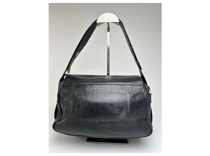 Triomphe Céline Sac à main en cuir multiway vintage Celine Paris noir - vue 15