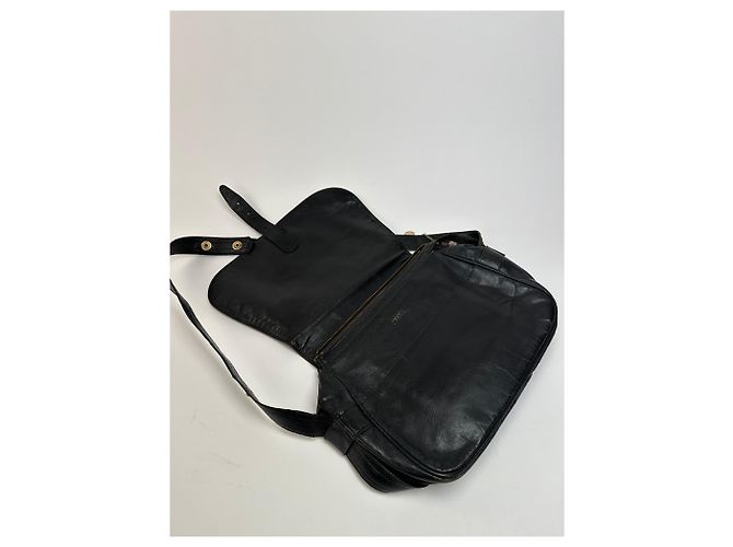 Triomphe Céline Sac à main en cuir multiway vintage Celine Paris noir - vue 3