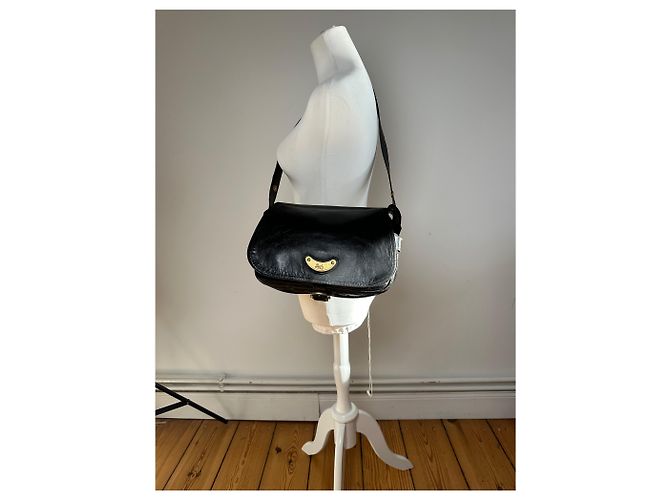 Triomphe Céline Sac à main en cuir multiway vintage Celine Paris noir - vue 4
