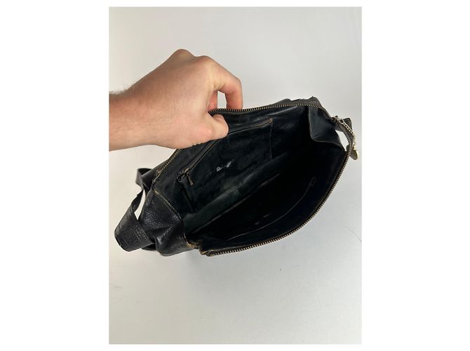Triomphe Céline Sac à main en cuir multiway vintage Celine Paris noir - vue 7