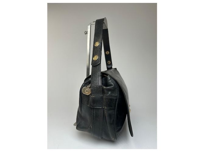 Triomphe Céline Sac à main en cuir multiway vintage Celine Paris noir - vue 8